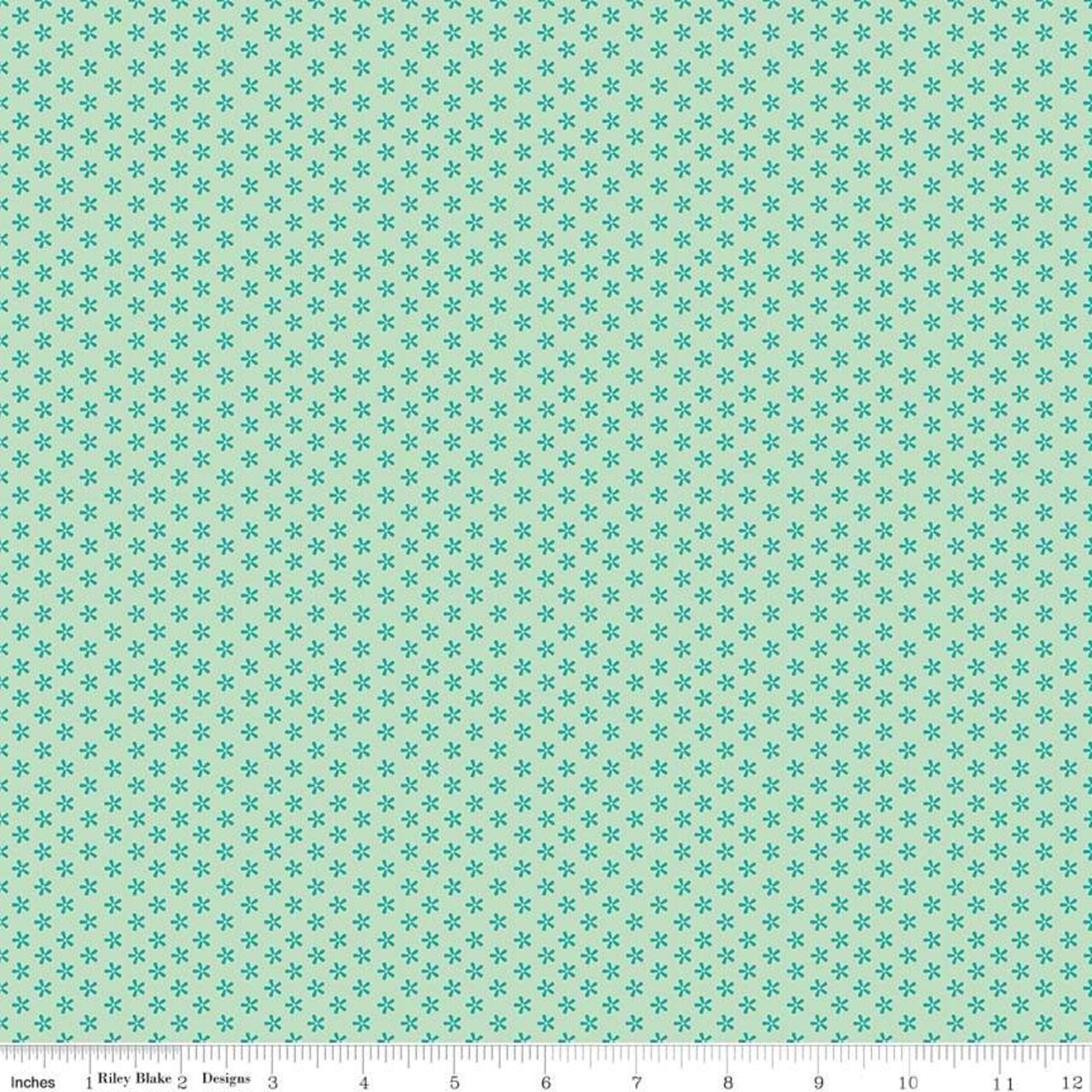 Fabric Riley Blake Teal Daisy Bee Basics by the Quarter Yard C6403-TEAL